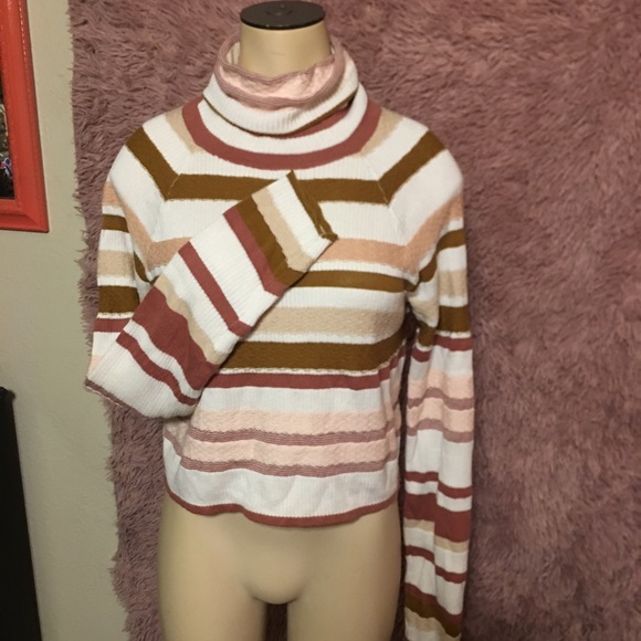 Free people striped turtle neck - Picture 1 of 3